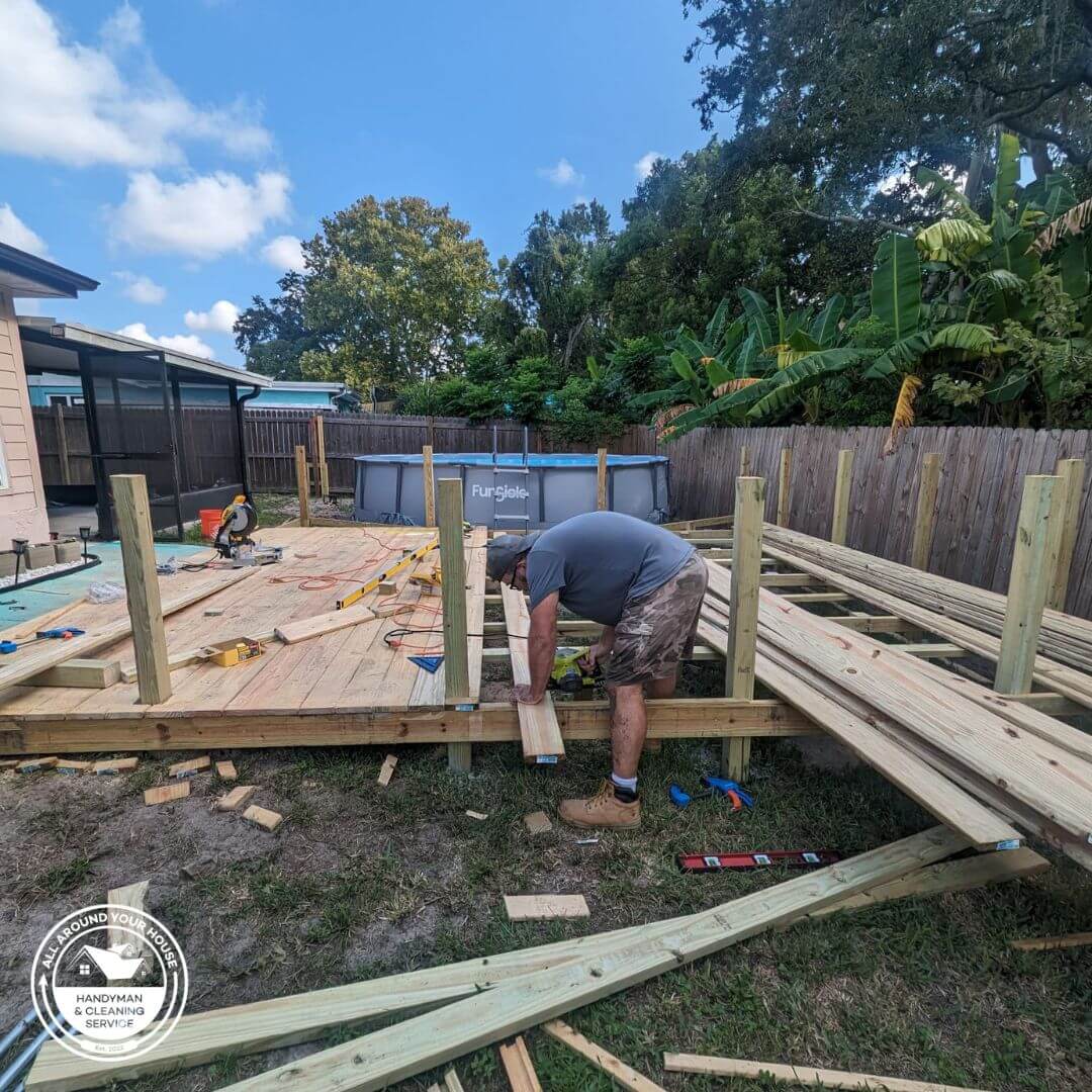 Pool Deck Construction and Handyman Work in New Port Richey and Tampa Bay - All Around your House LLC